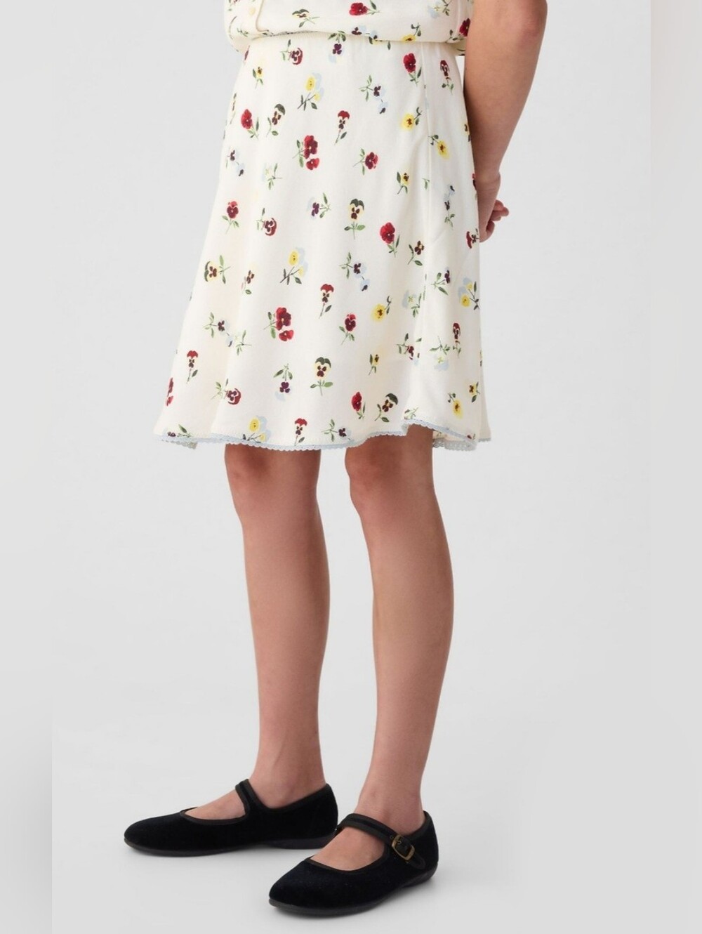 Gap x DÔEN Kids ivory floral skirt